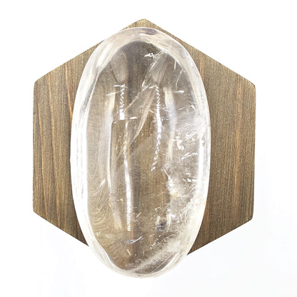 Large Clear Quartz Palm Stone – Clarity, Energy Amplification & Healing Crystal, 130g