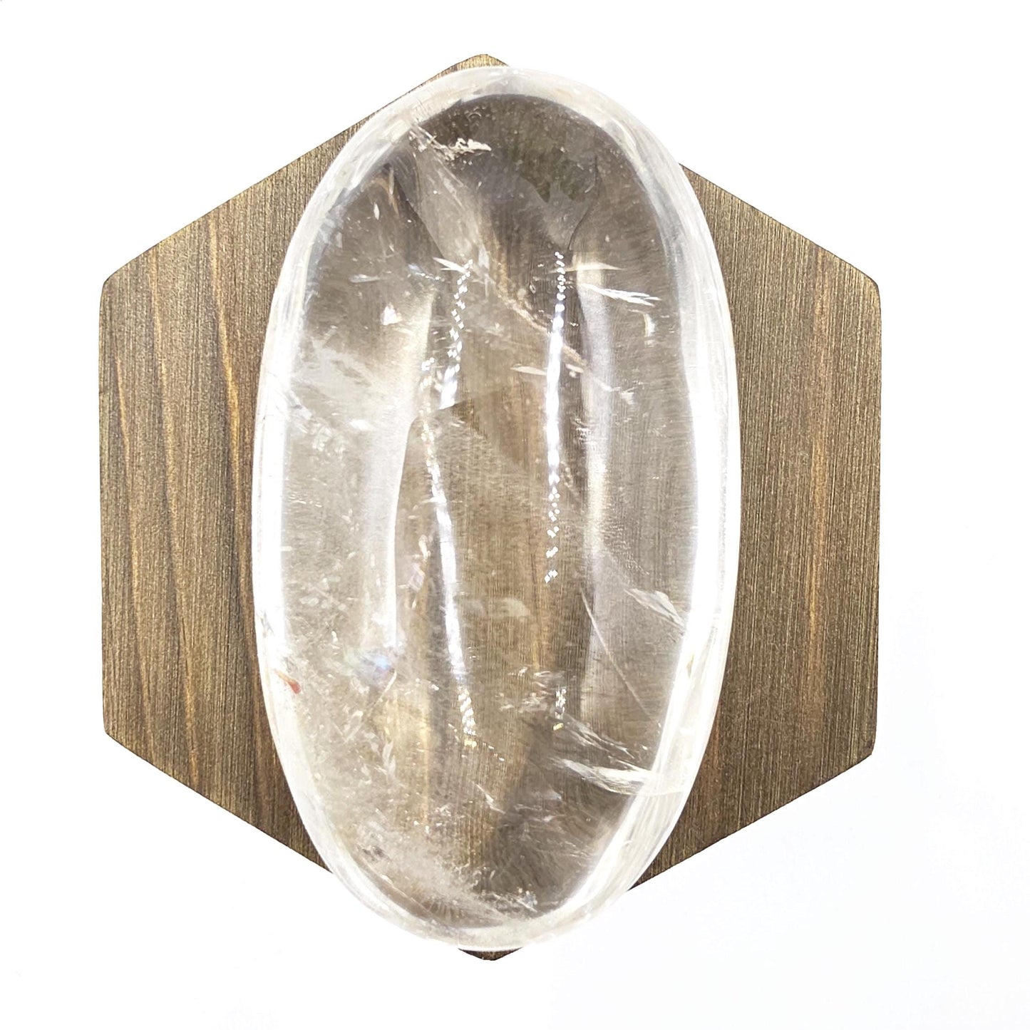 Large Clear Quartz Palm Stone – Clarity, Energy Amplification & Healing Crystal, 130g
