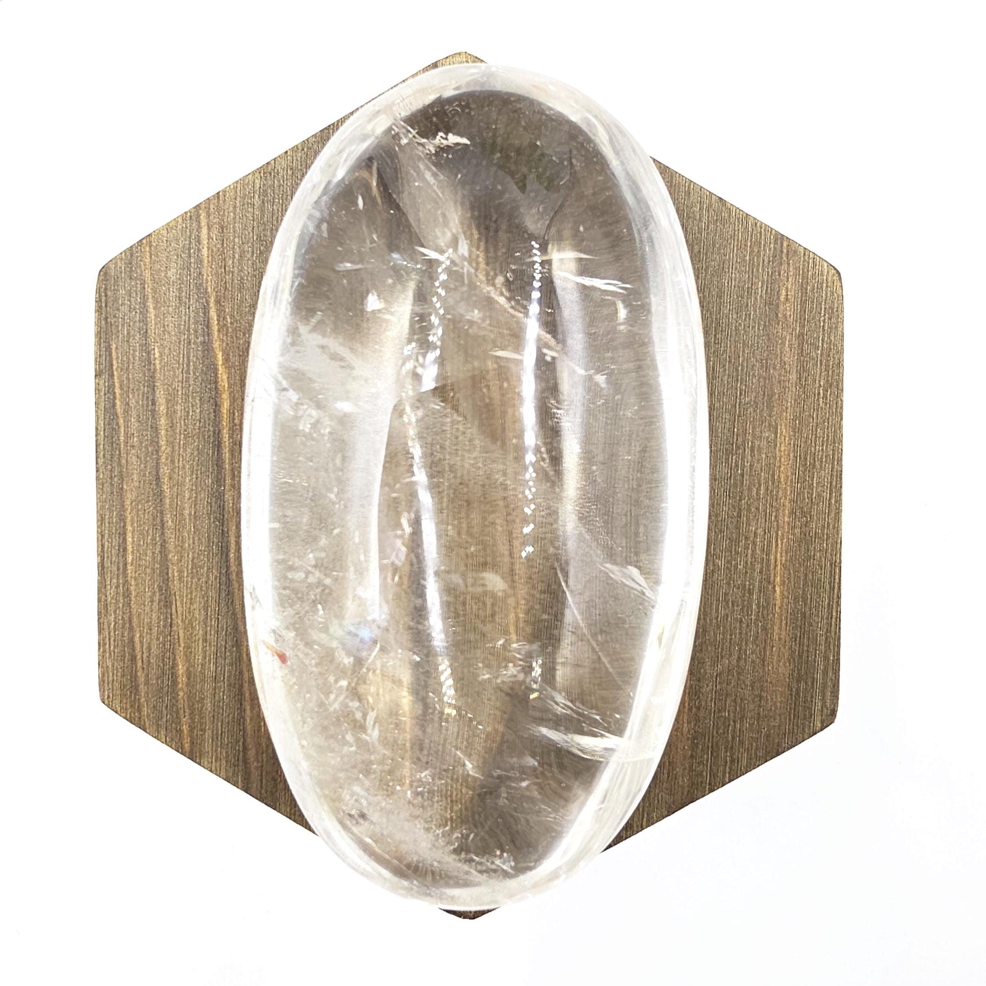 Large Clear Quartz Palm Stone – Clarity, Energy Amplification & Healing Crystal, 130g