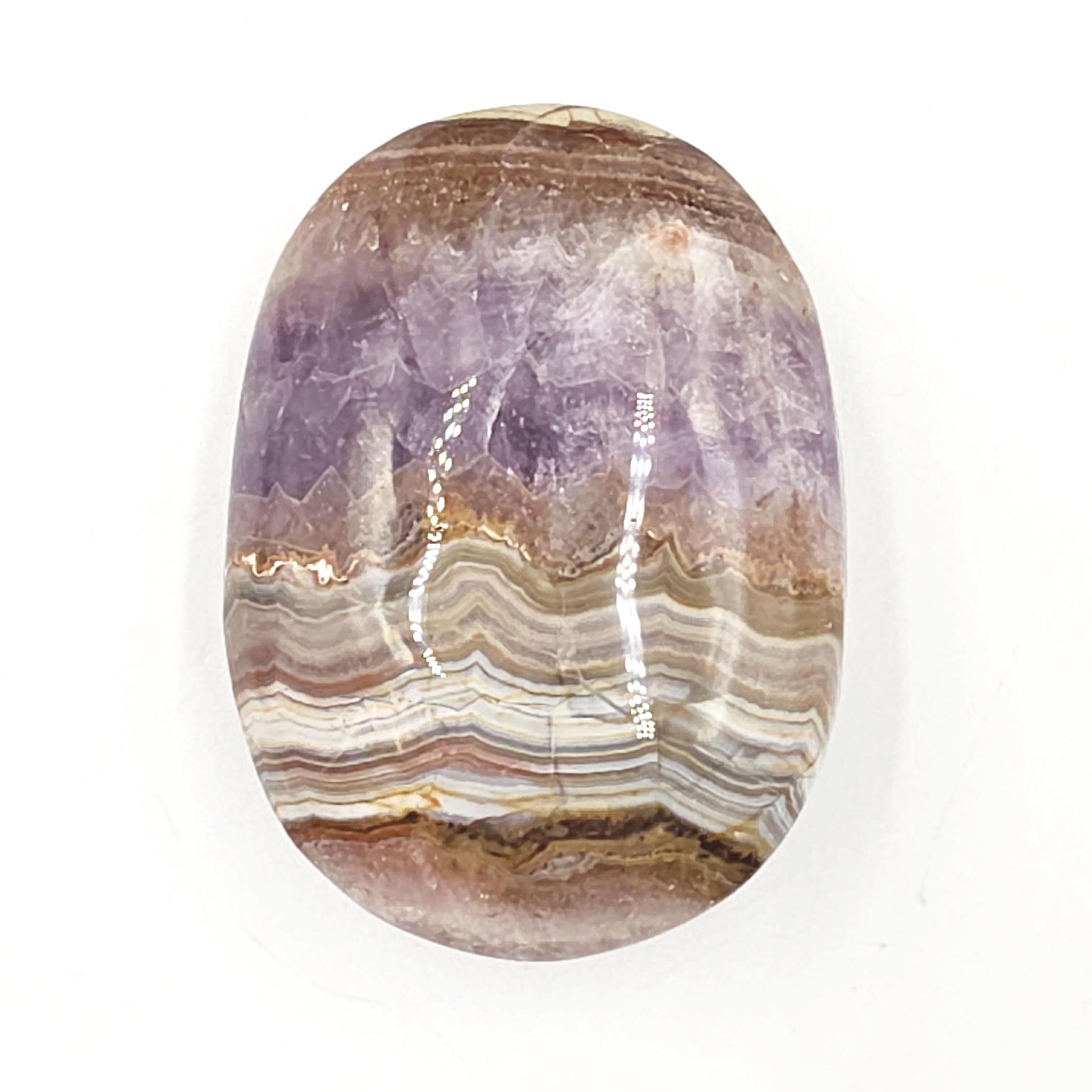 Large Amethyst Agate Palm Stone – Calm, Protection & Spiritual Healing Crystal, 130g
