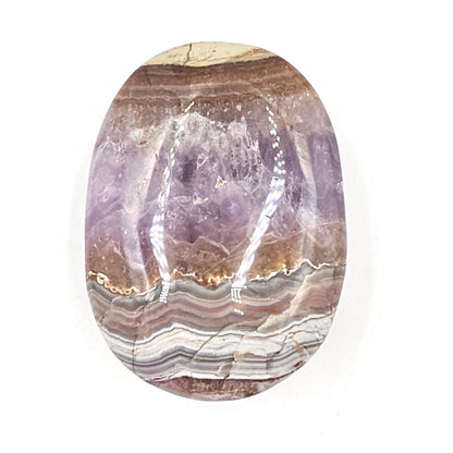 Large Amethyst Agate Palm Stone – Calm, Protection & Spiritual Healing Crystal, 130g