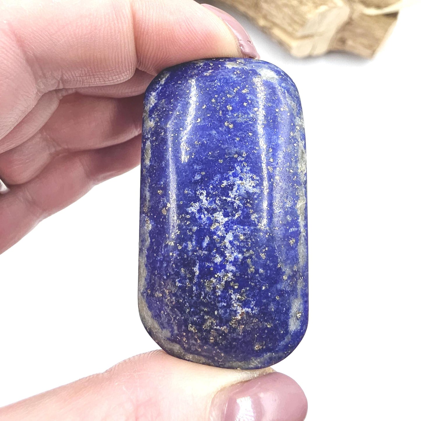 Lapis Lazuli Palm Stone – Wisdom, Intuition & Spiritual Awareness Crystal, 70g
