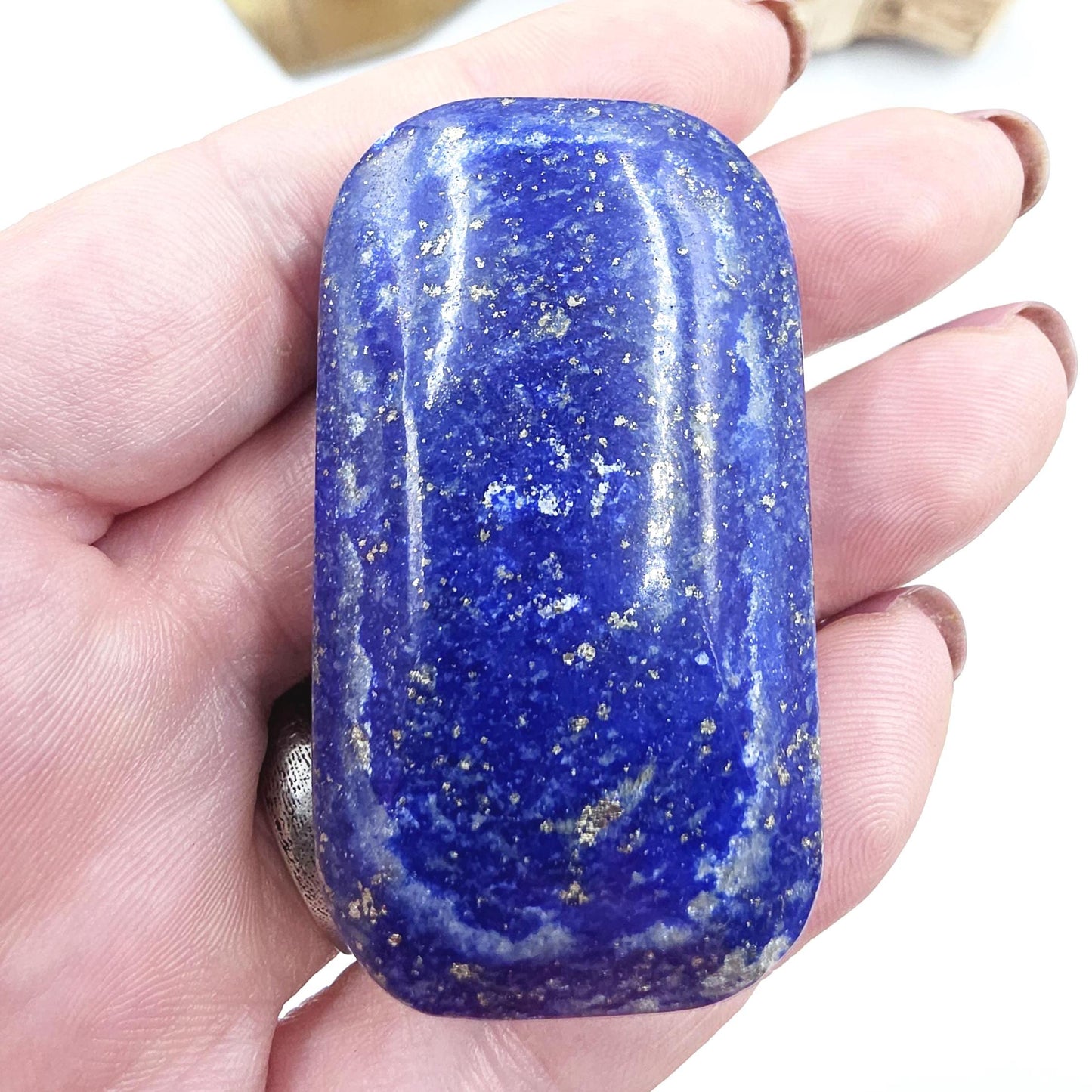 Lapis Lazuli Palm Stone – Wisdom, Intuition & Spiritual Awareness Crystal, 70g