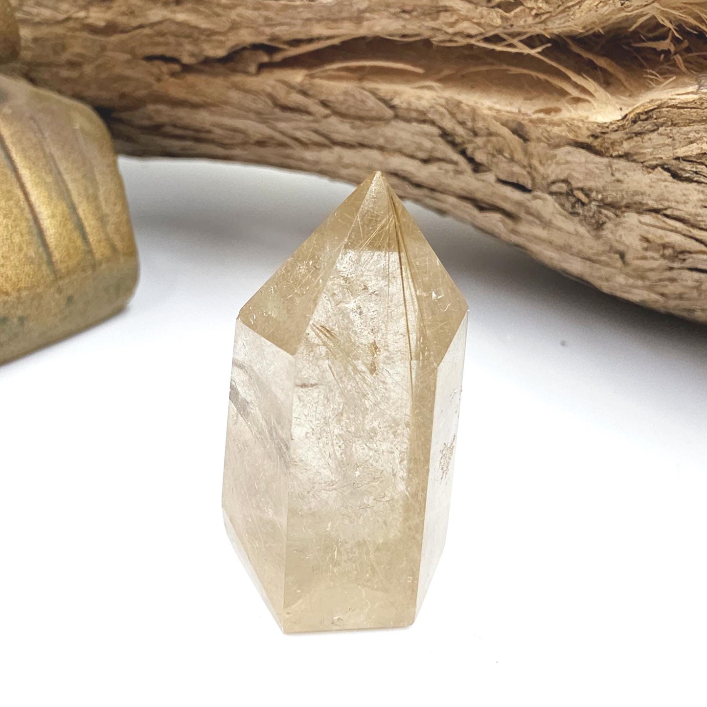 High Grade Mini Golden Rutile Quartz Point – Manifestation, Clarity & Energy Amplification Crystal, 4.1cm