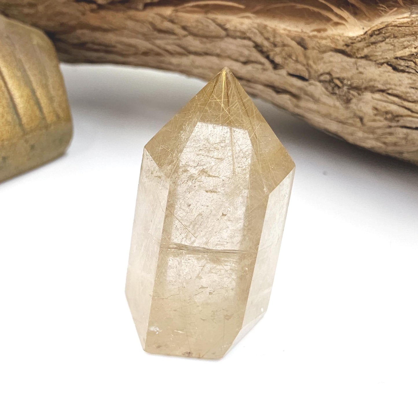 High Grade Mini Golden Rutile Quartz Point – Manifestation, Clarity & Energy Amplification Crystal, 4.1cm