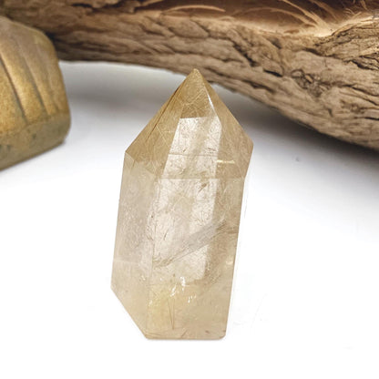 High Grade Mini Golden Rutile Quartz Point – Manifestation, Clarity & Energy Amplification Crystal, 4.1cm