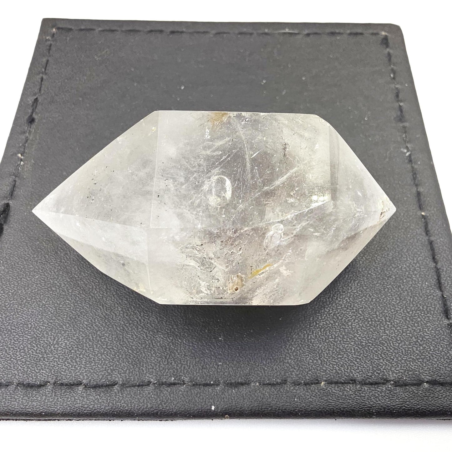 Enhydro Double Terminated Quartz with Moving Bubbles – Rare Transformation Crystal, 85g