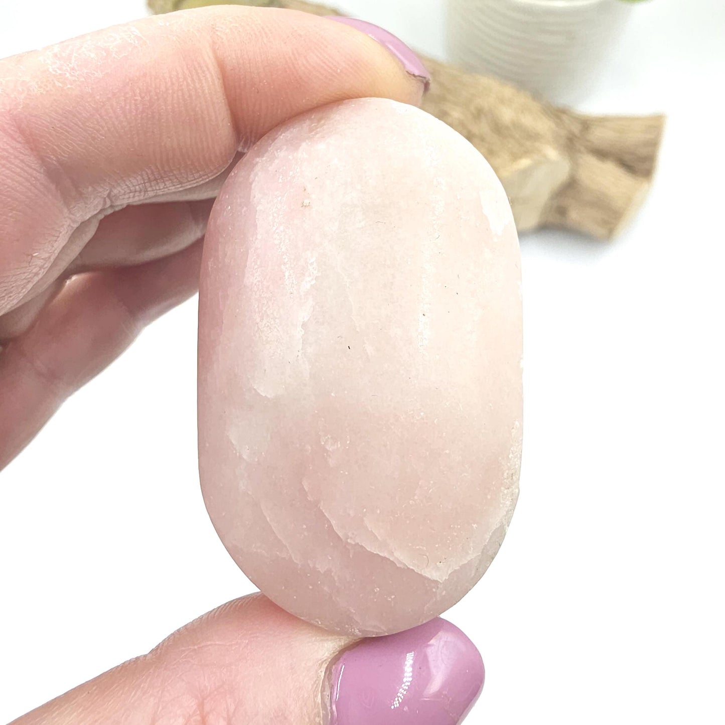 Pink Opal Palm Stone – Emotional Healing, Calm & Heart Chakra Crystal, 60g