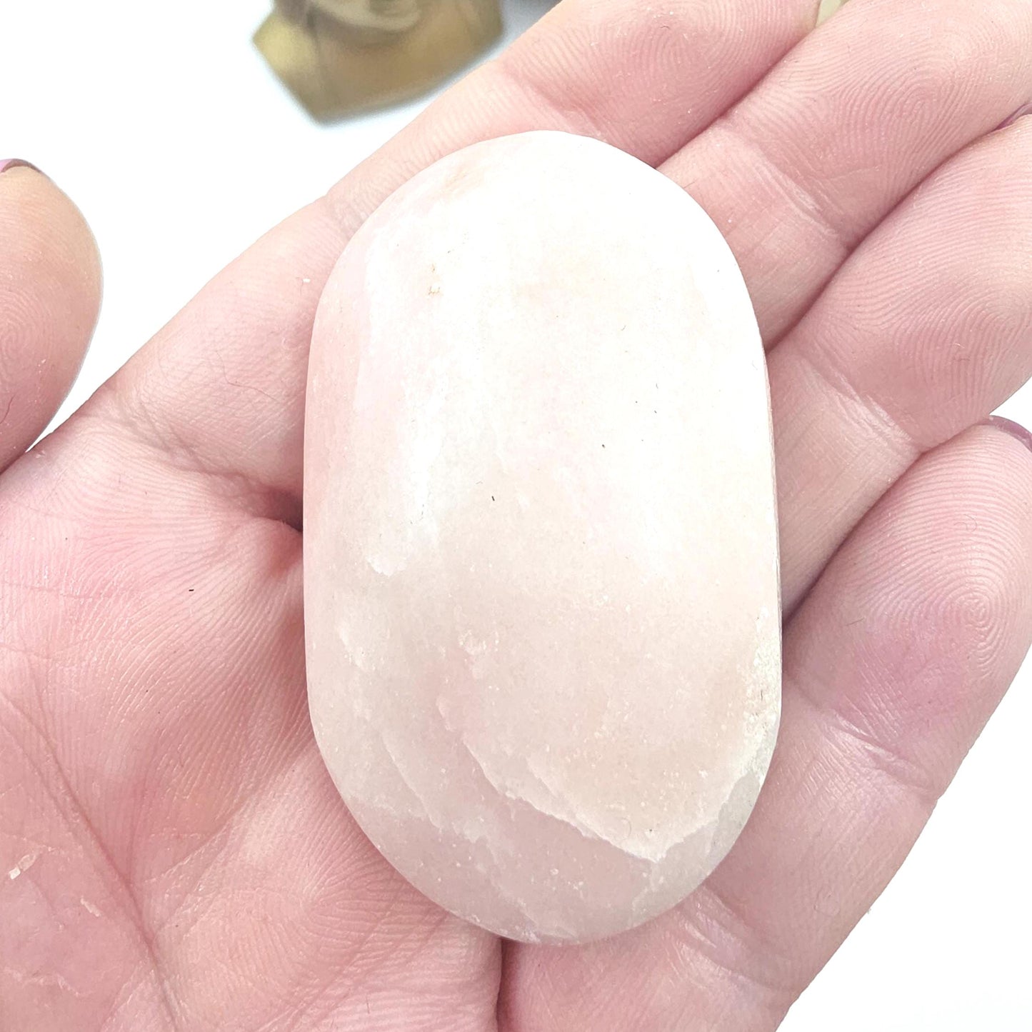 Pink Opal Palm Stone – Emotional Healing, Calm & Heart Chakra Crystal, 60g