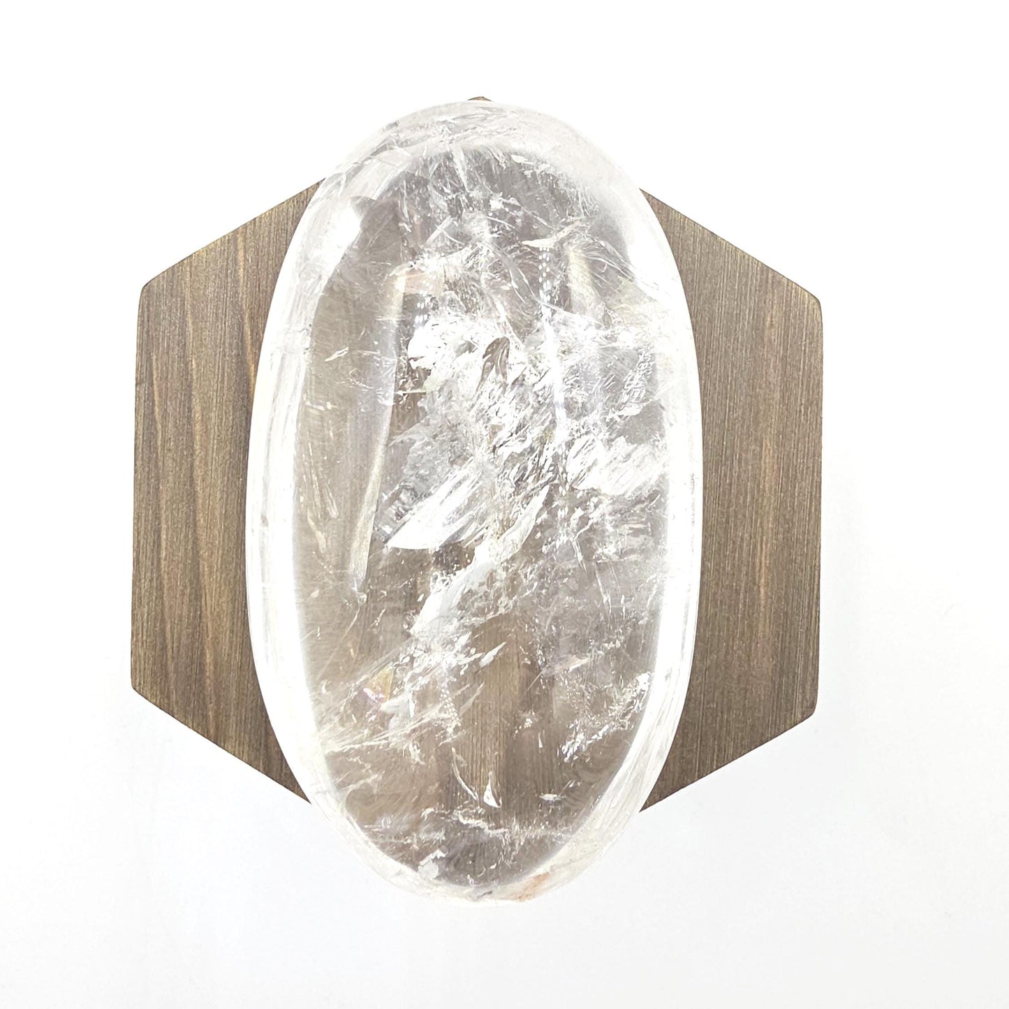 Large Clear Quartz Palm Stone with Rainbows – Clarity, Energy Amplification & Healing Crystal, 150g