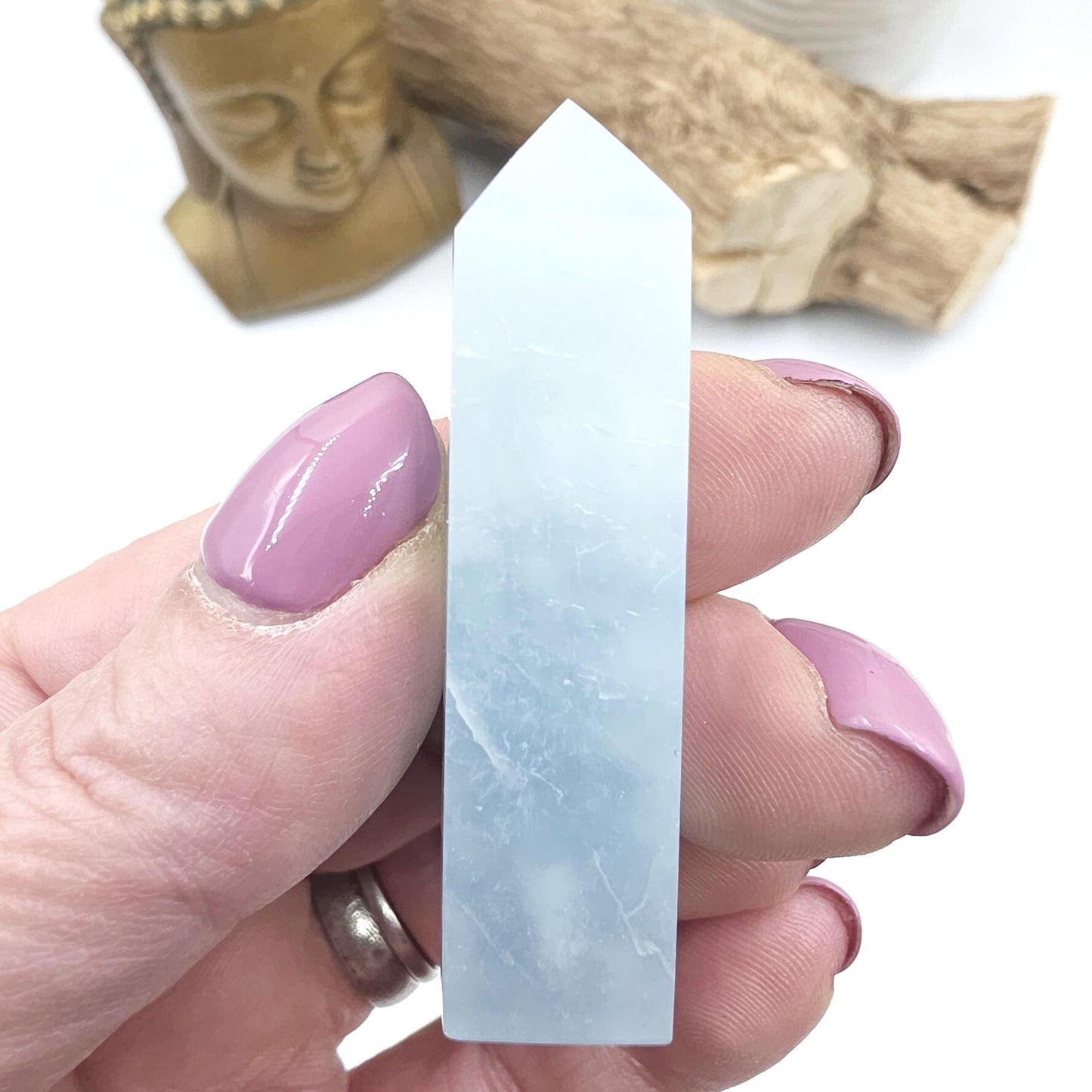 Aquamarine Tower – Calm, Communication & Emotional Balance Crystal, 23g