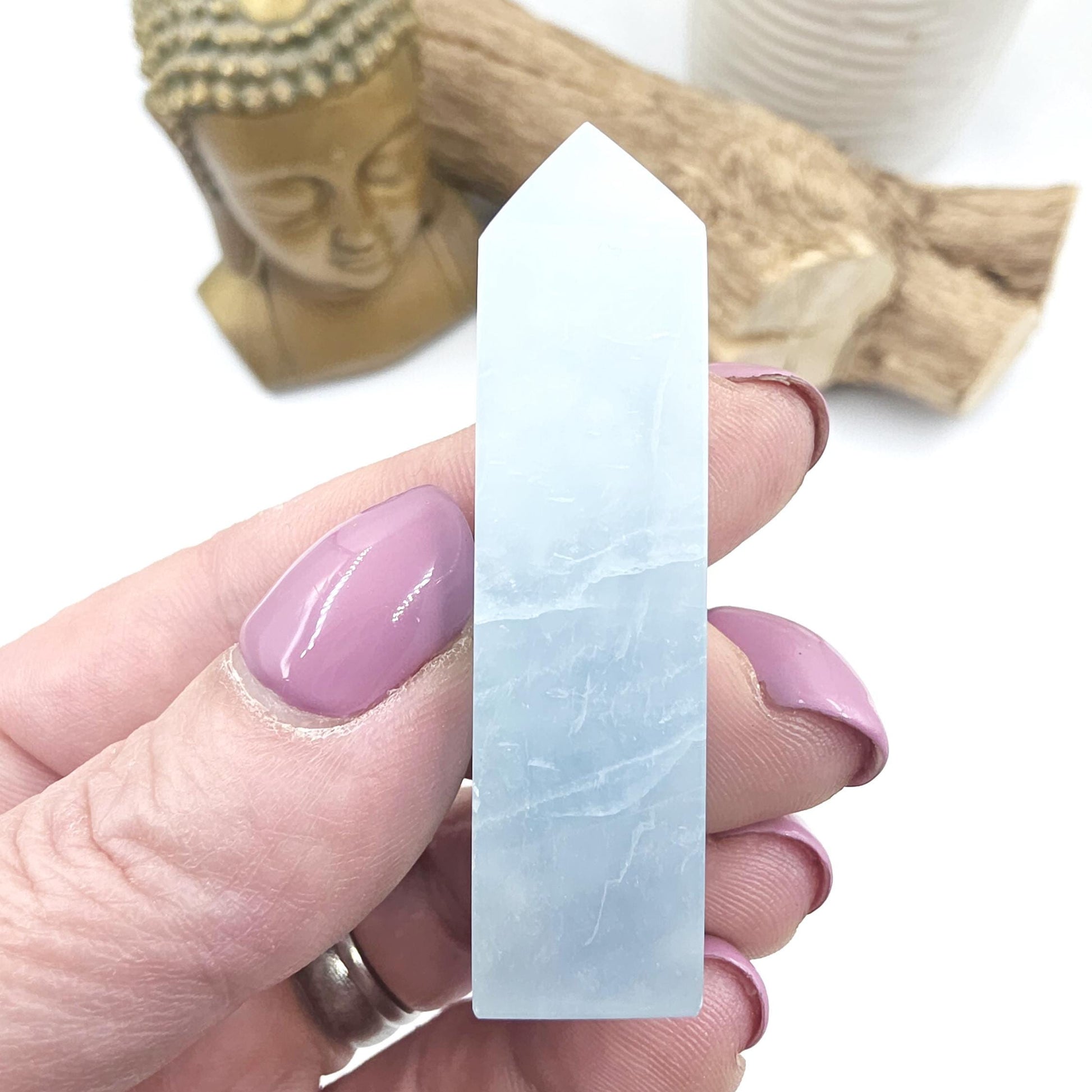 Aquamarine Tower – Calm, Communication & Emotional Balance Crystal, 23g