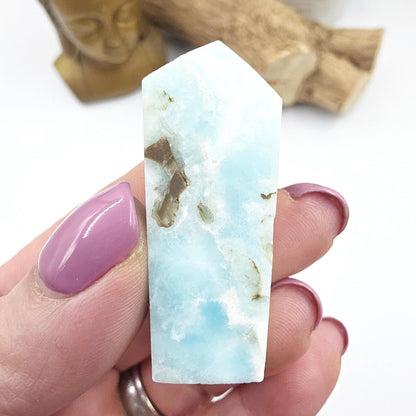Natural Larimar Mini Tower – Calm, Communication & Emotional Healing Crystal, 19g
