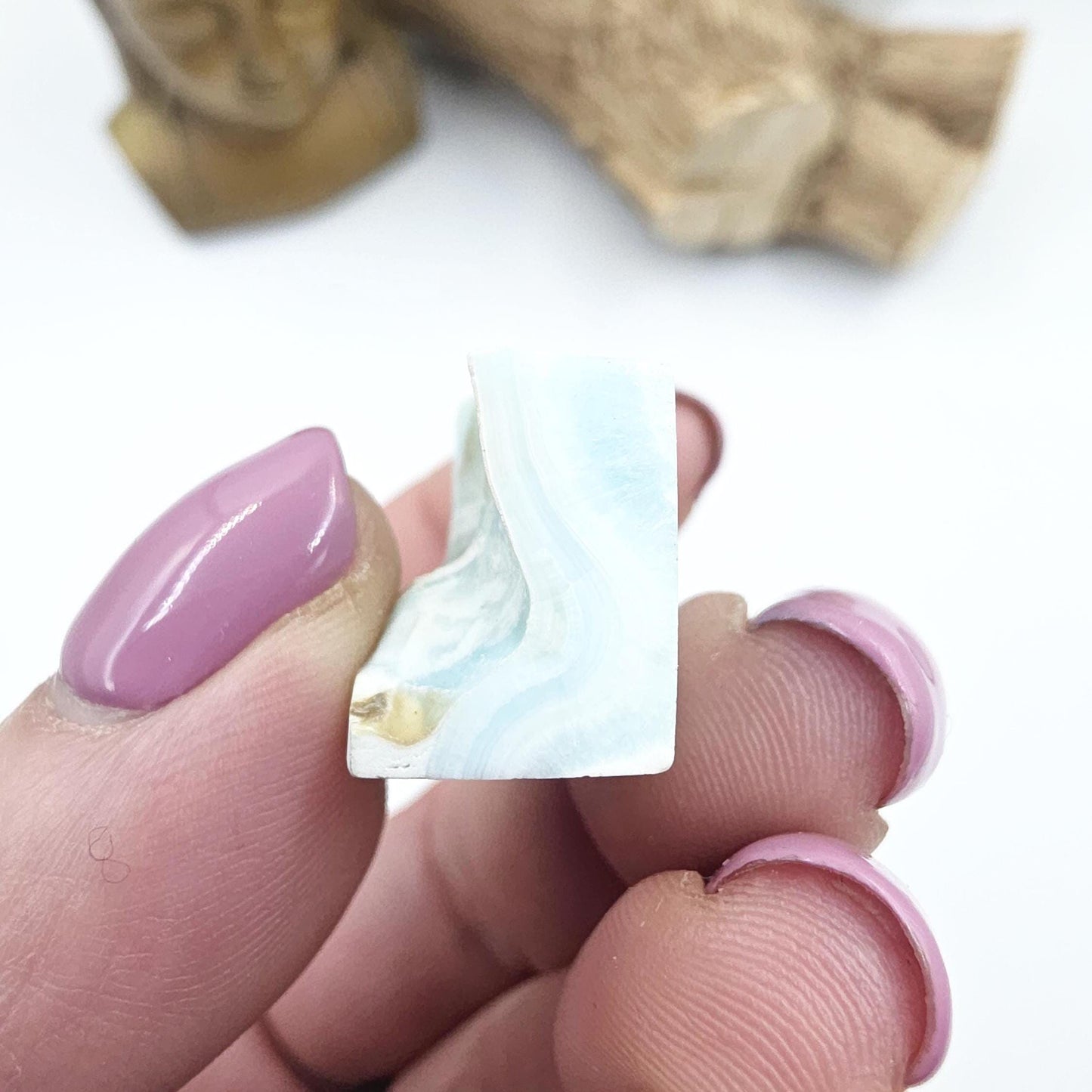 Natural Larimar Mini Tower – Calm, Communication & Emotional Healing Crystal, 19g