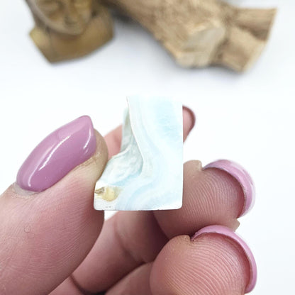 Natural Larimar Mini Tower – Calm, Communication & Emotional Healing Crystal, 19g