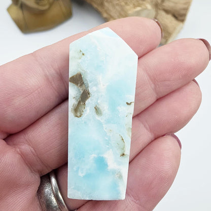 Natural Larimar Mini Tower – Calm, Communication & Emotional Healing Crystal, 19g