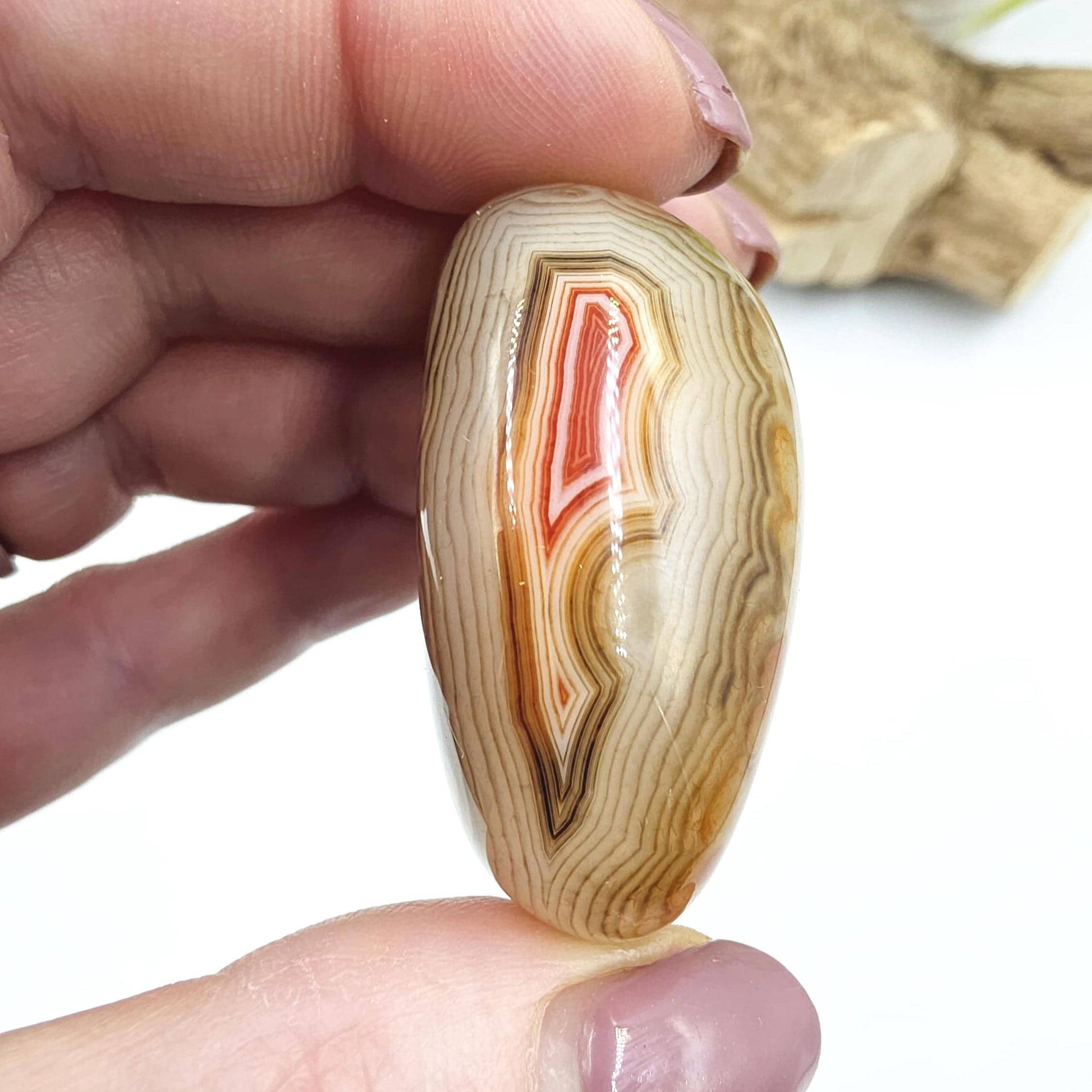 Sardonyx Palm Stone – Strength, Protection & Emotional Balance Crystal, 60g