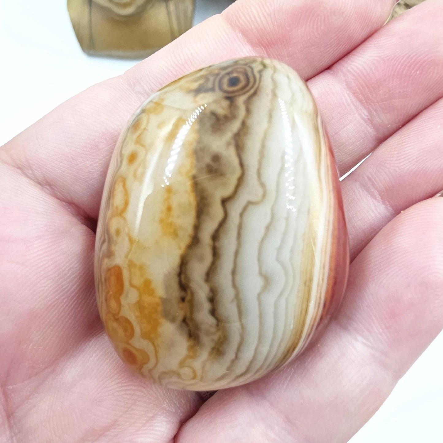 Sardonyx Palm Stone – Strength, Protection & Emotional Balance Crystal, 60g