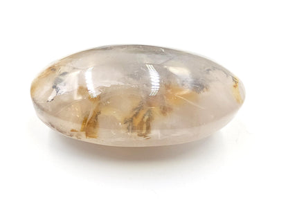 Rare Large Dendritic Quartz Palm Stone with Golden Healer Inclusions – Healing & Spiritual Growth Crystal, 195g