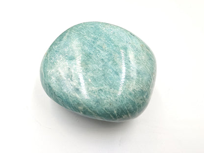 Huge Flashy Amazonite Palm Stone Freeform – Calm, Confidence & Emotional Balance Crystal, 275g