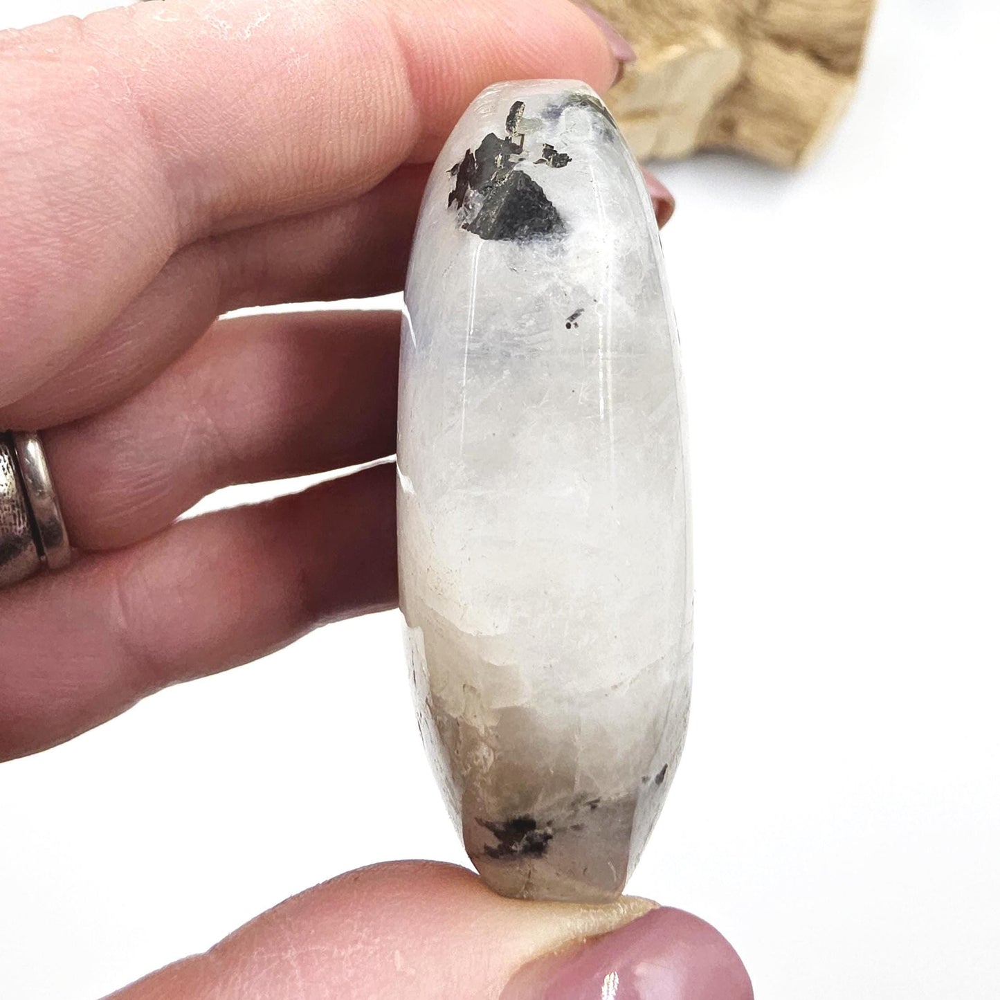 Rainbow Moonstone Palm Stone – Intuition, Balance & Feminine Energy Healing Crystal, 70g