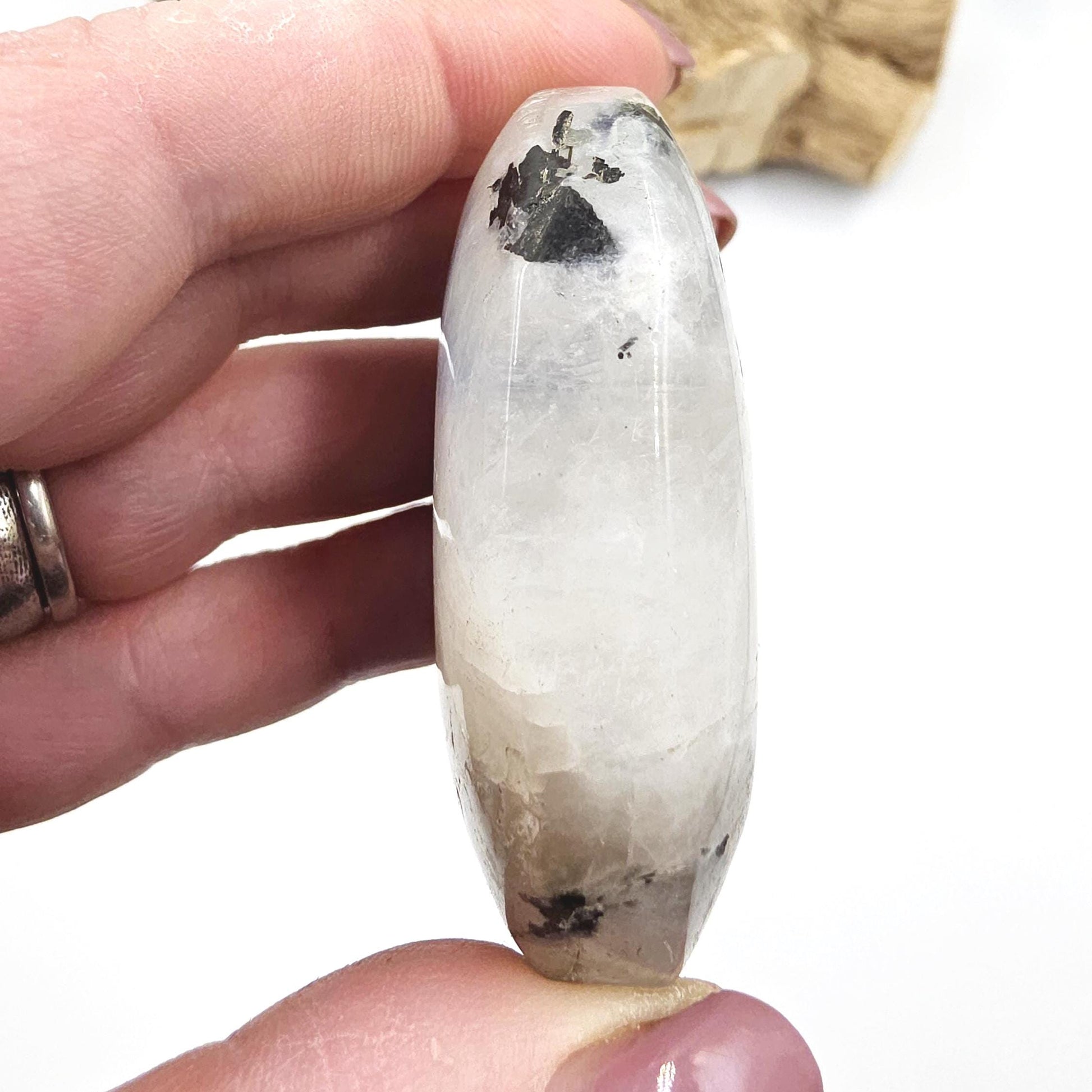 Rainbow Moonstone Palm Stone – Intuition, Balance & Feminine Energy Healing Crystal, 70g