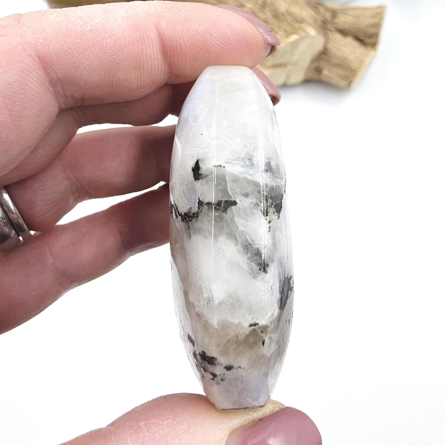 Rainbow Moonstone Palm Stone – Intuition, Balance & Feminine Energy Healing Crystal, 70g