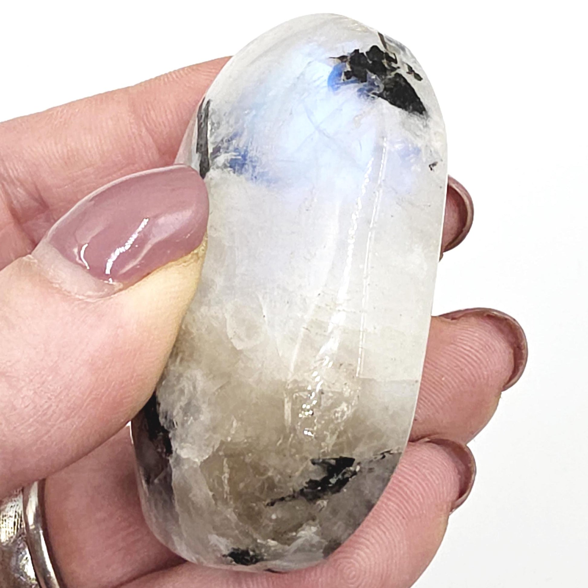 Rainbow Moonstone Palm Stone – Intuition, Balance & Feminine Energy Healing Crystal, 70g