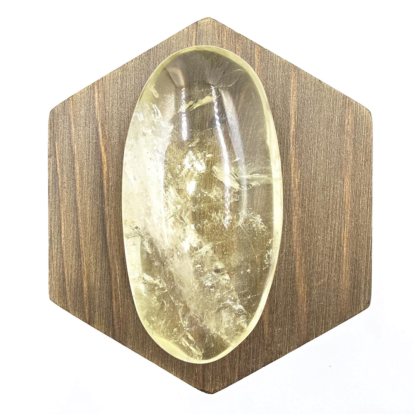 Citrine Palm Stone with Rainbows – Abundance, Confidence & Solar Plexus Energy Crystal, 65g