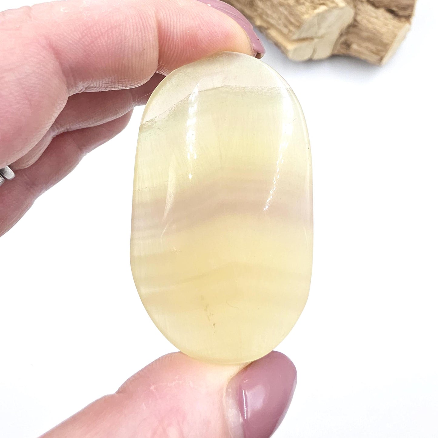 Yellow Fluorite Palm Stone – Clarity, Confidence & Emotional Balance Crystal, 55g