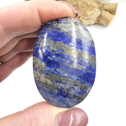 Lapis Lazuli Palm Stone – Wisdom, Intuition & Spiritual Awareness Crystal, 55g
