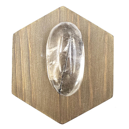 High Grade Black Rutile Quartz Palm Stone – Protection, Clarity & Energy Amplification Crystal, 60g