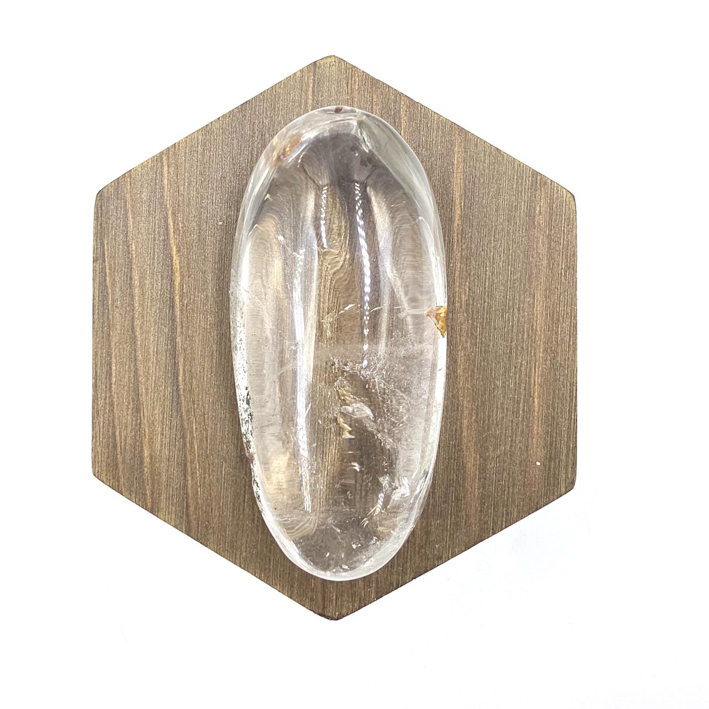Clear Quartz Palm Stone with Lodolite & Hematoid Inclusions – Healing and Spiritual Growth Crystal, 80g