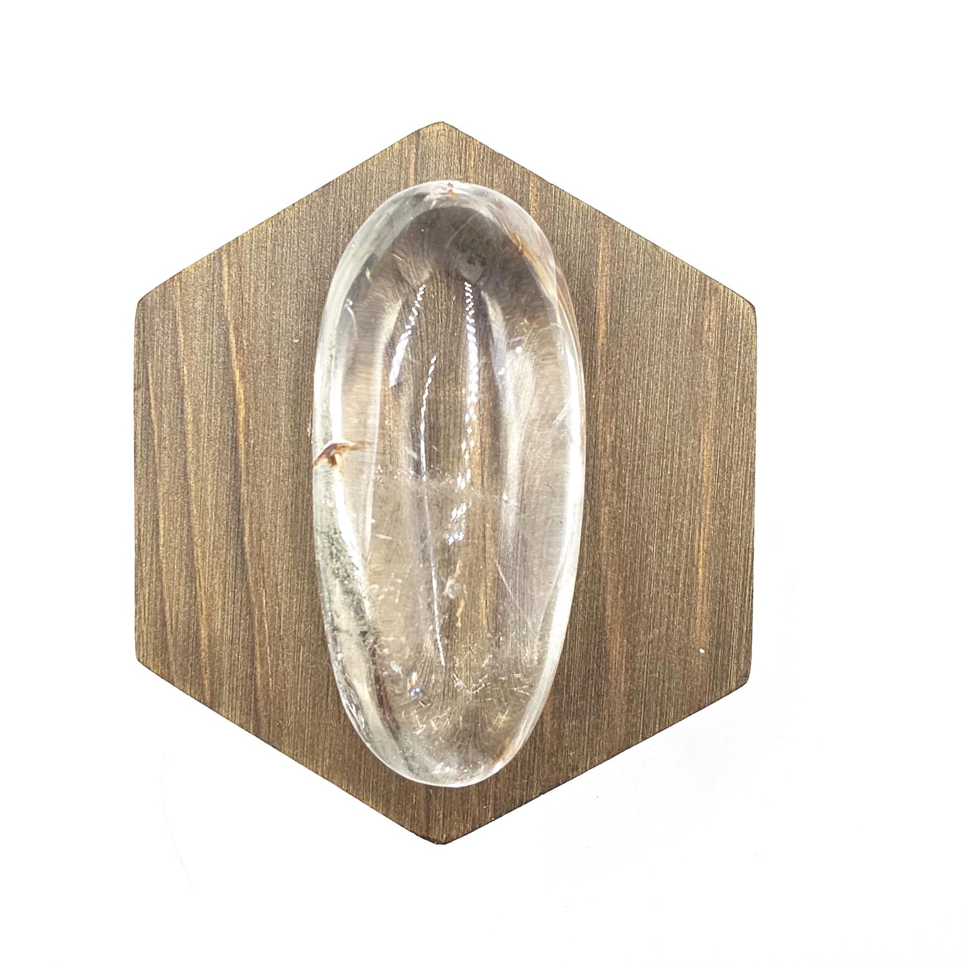 Clear Quartz Palm Stone with Lodolite & Hematoid Inclusions – Healing and Spiritual Growth Crystal, 80g