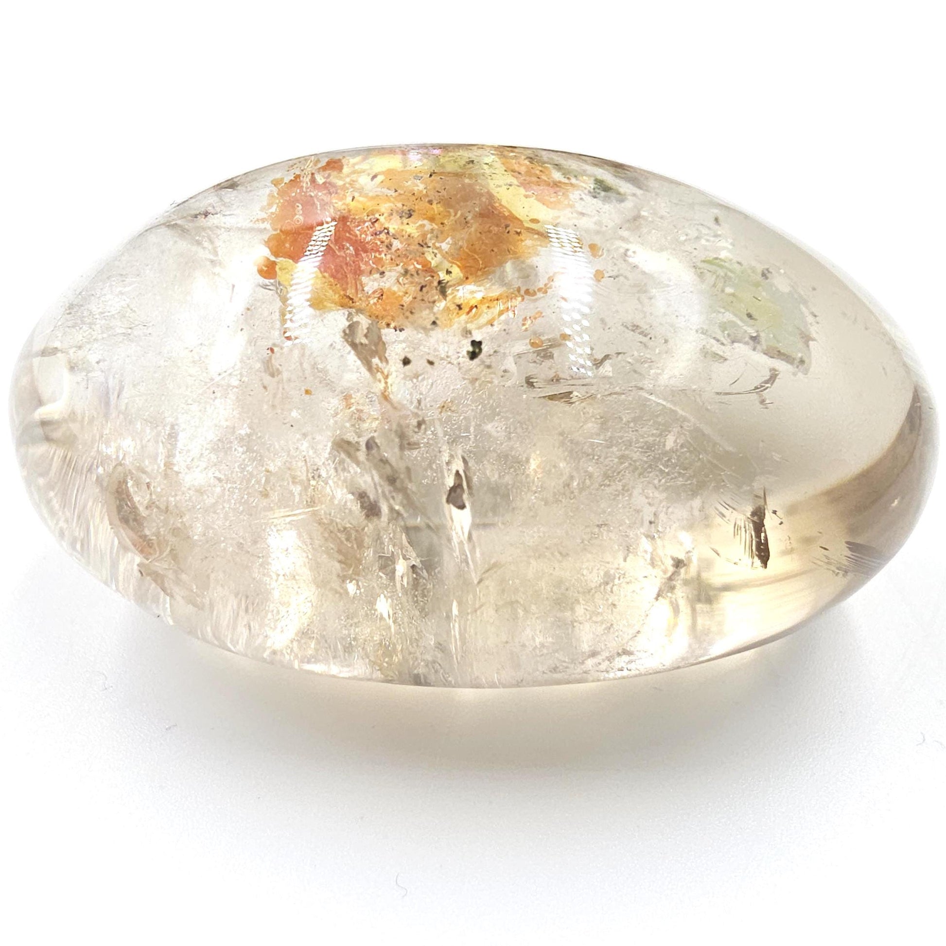 Rare High Grade Koi Quartz Palm Stone – Healing, Clarity & Golden Healer Energy Crystal, 130g