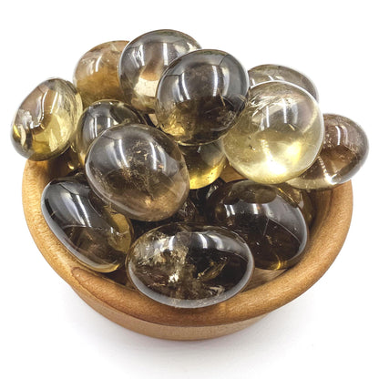 High Grade Large Smoky Citrine Tumble Stone – Grounded Abundance, Confidence & Protective Energy Crystals, approx 2-3+cm