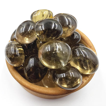 High Grade Large Smoky Citrine Tumble Stone – Grounded Abundance, Confidence & Protective Energy Crystals, approx 2-3+cm