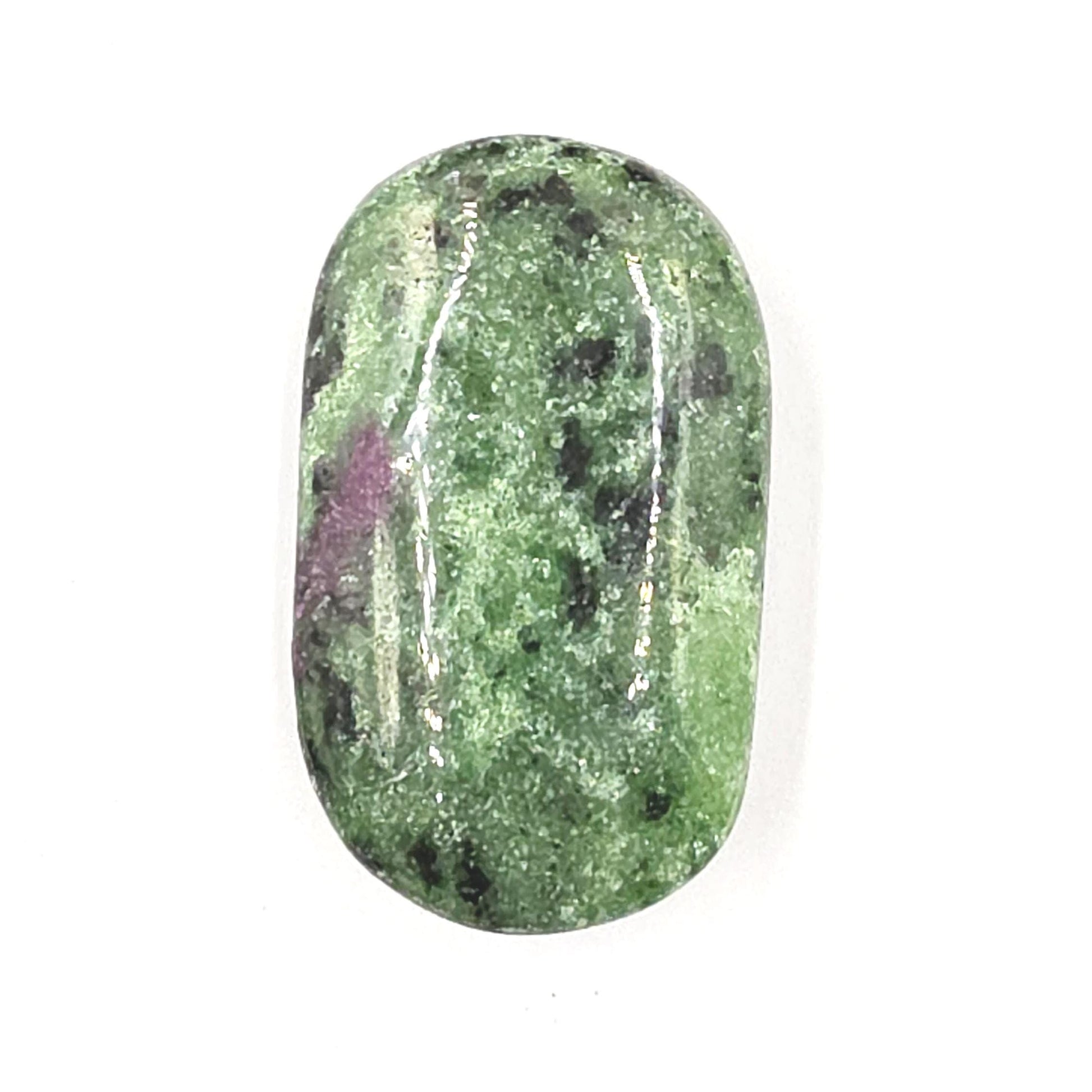 Ruby in Zoisite Palm Stone - Heart Chakra & Vitality Healing Crystal - 45g