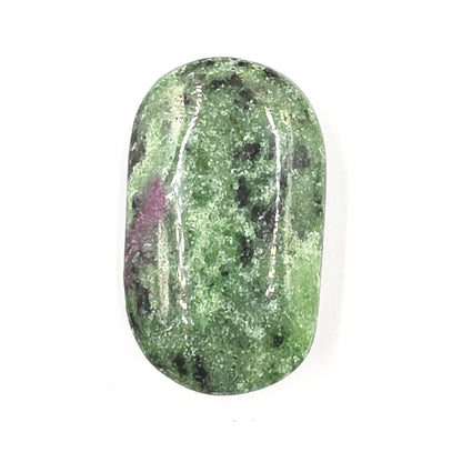 Ruby in Zoisite Palm Stone - Heart Chakra & Vitality Healing Crystal - 45g