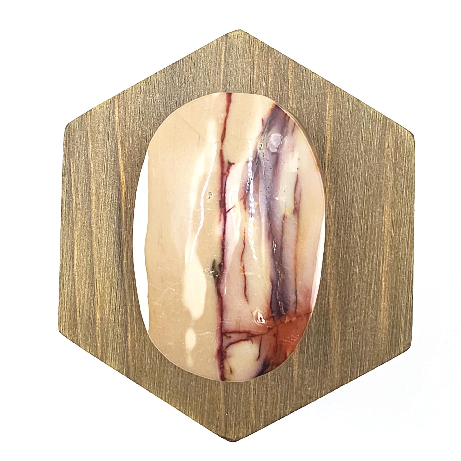 Mookaite Jasper Palm Stone – Strength, Grounding & Emotional Balance Crystal, 90g