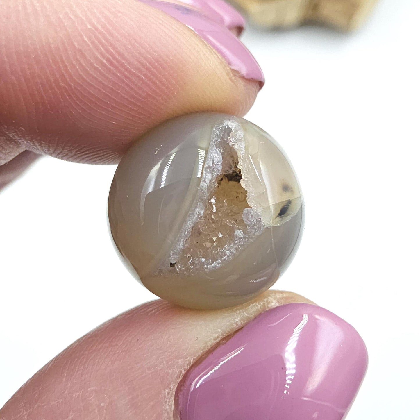 Drusy Agate Mini Spheres – Emotional Balance, Calm & Healing Crystal Ball, 18-20mm