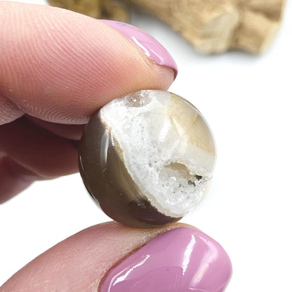Drusy Agate Mini Spheres – Emotional Balance, Calm & Healing Crystal Ball, 18-20mm