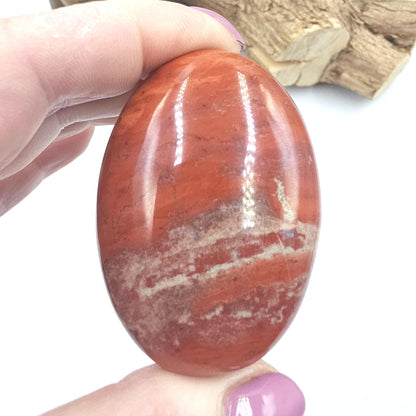 Red Jasper Palm Stone – Strength, Grounding & Protective Stability Crystal, 100g