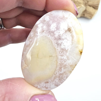 Pink Amethyst Palm Stone - Love, Calm & Emotional Healing Crystal, 35g