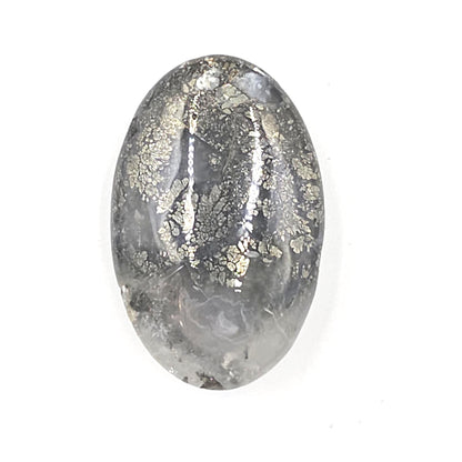 Pyrite & Agate Palm Stone – Protection, Confidence and Abundance Crystal, 40g