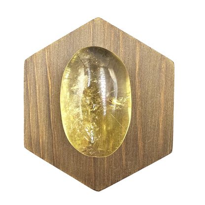 Sparkly Citrine Palm Stone with Rainbows – Abundance, Confidence & Solar Plexus Crystal, 55g