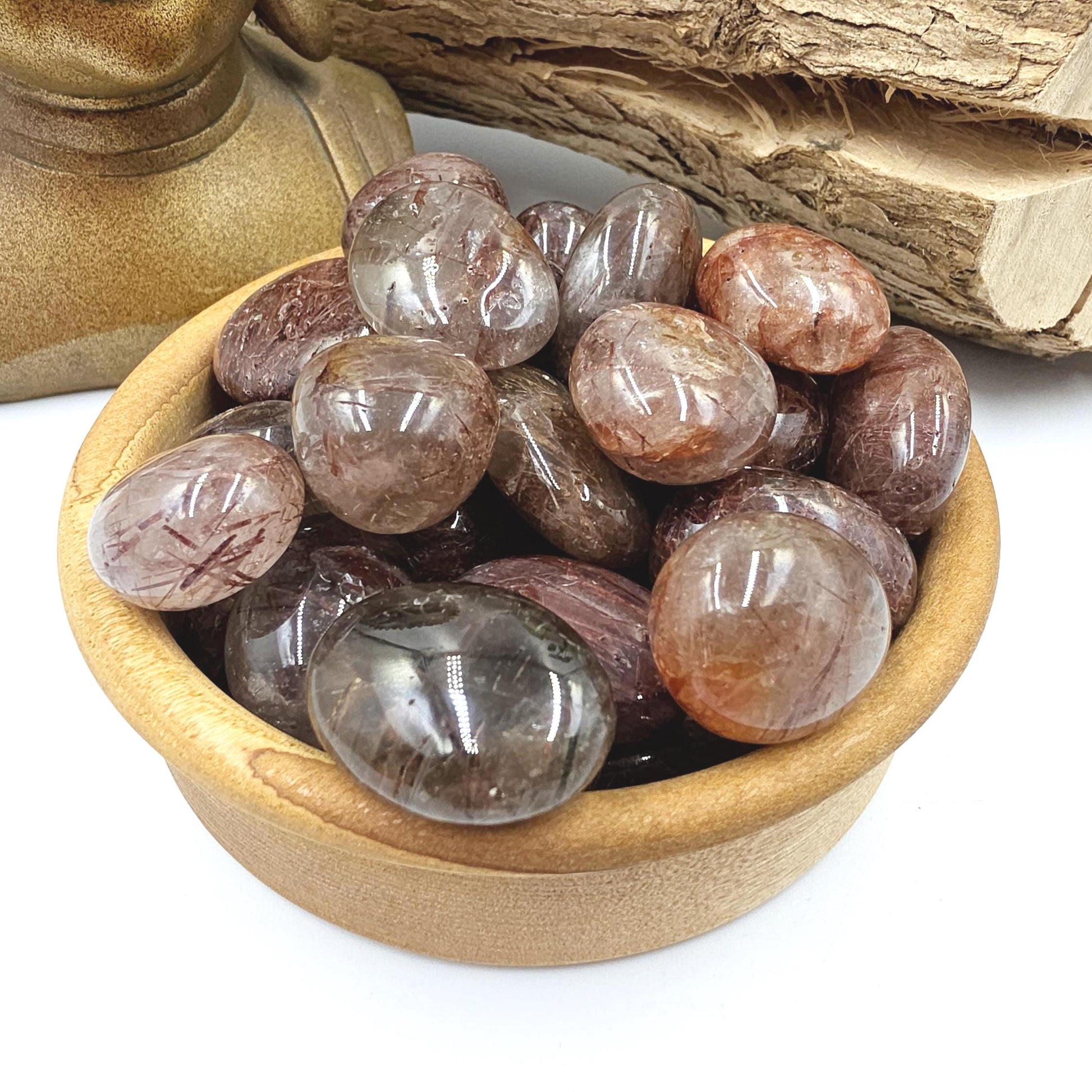 Red Rutile Tumble Stones – Vitality, Confidence & Energy Amplification Crystal, 2cm