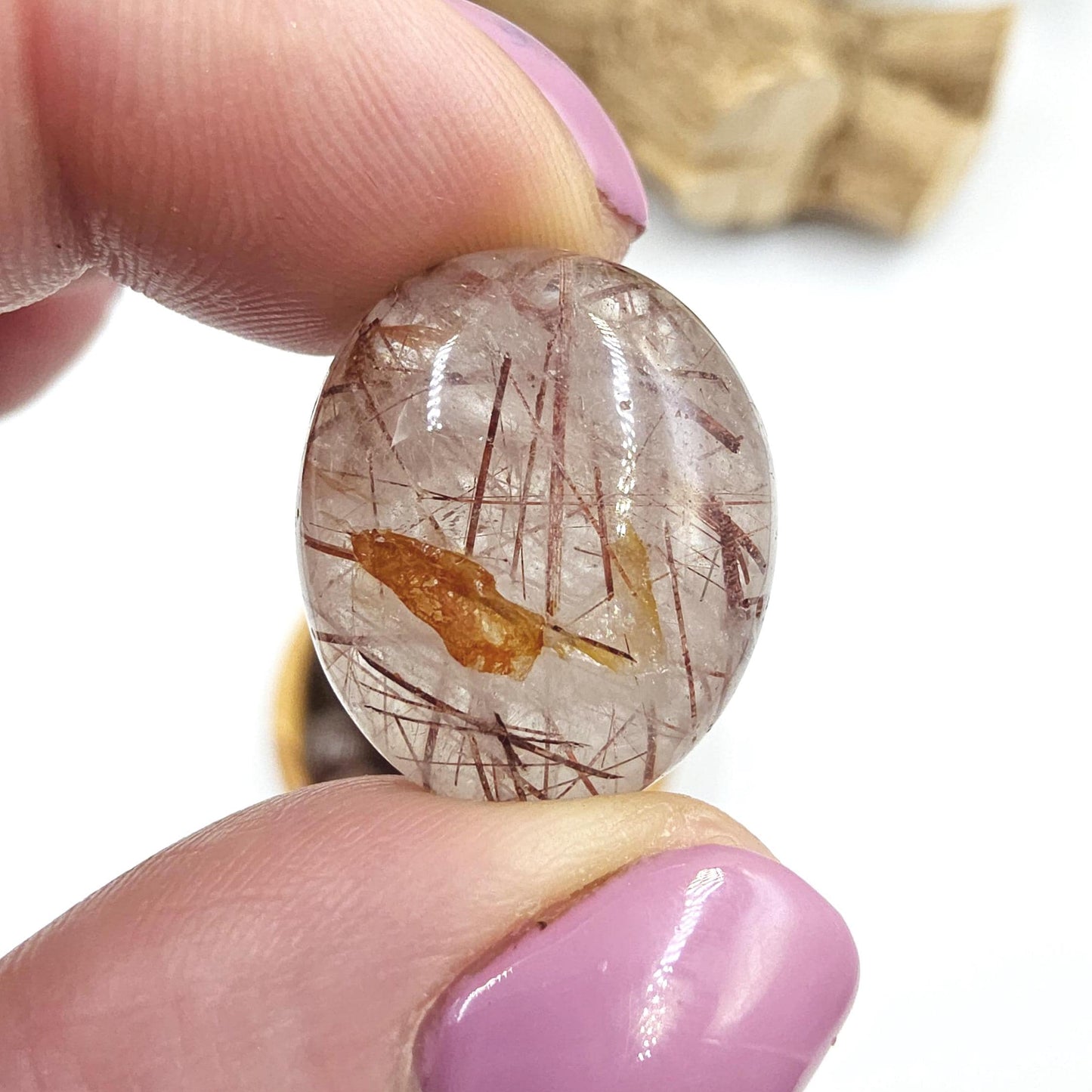 Red Rutile Tumble Stones – Vitality, Confidence & Energy Amplification Crystal, 2cm