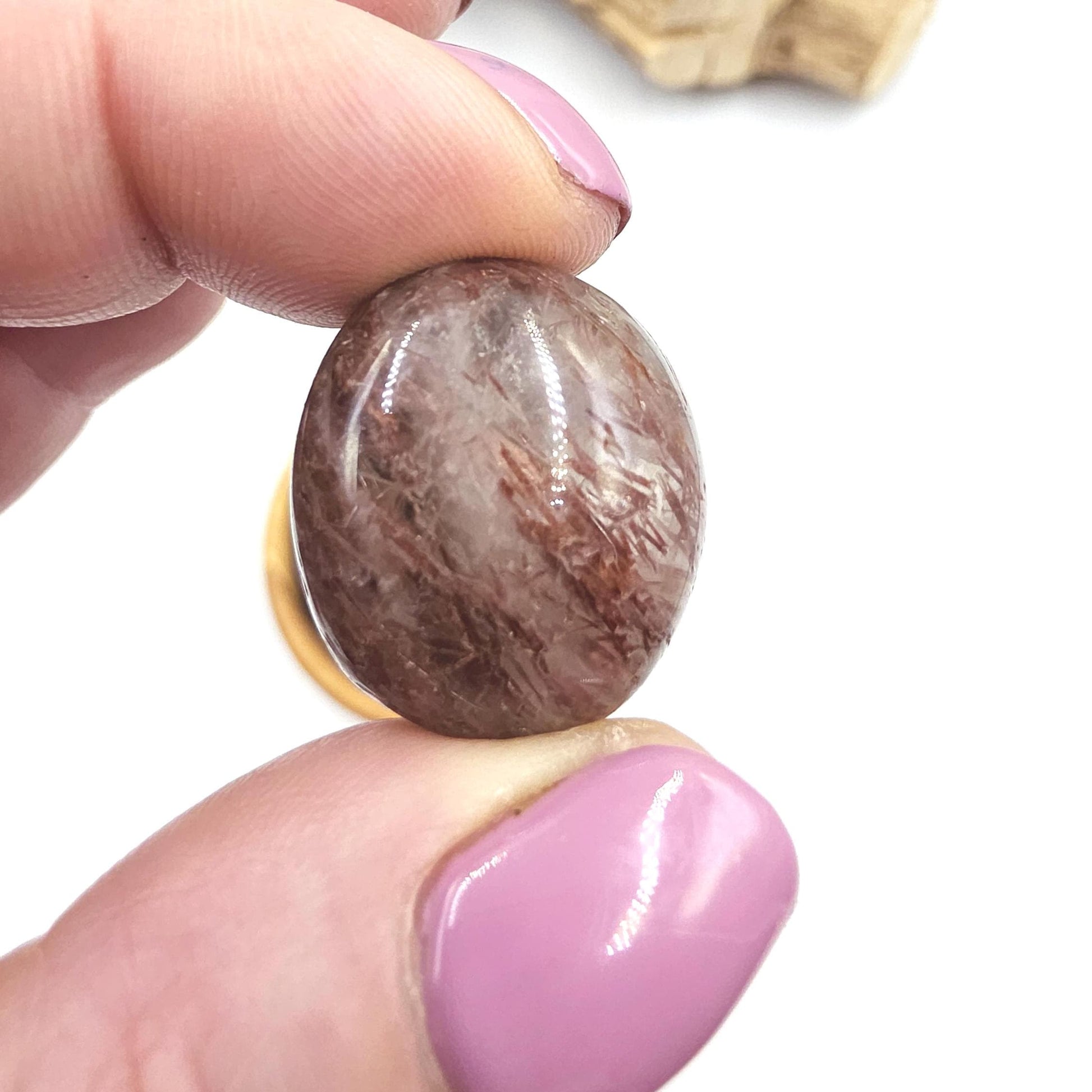 Red Rutile Tumble Stones – Vitality, Confidence & Energy Amplification Crystal, 2cm