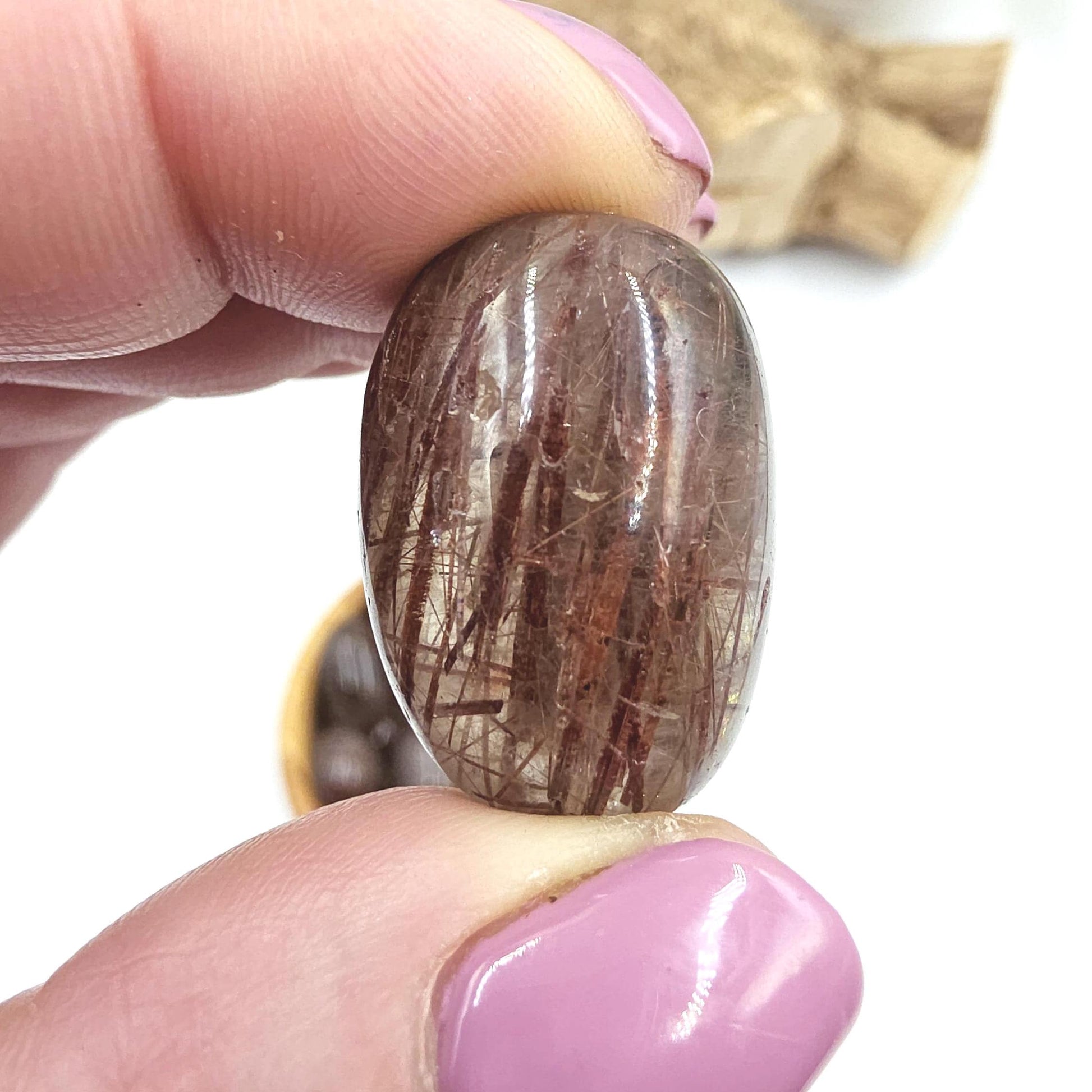 Red Rutile Tumble Stones – Vitality, Confidence & Energy Amplification Crystal, 2cm
